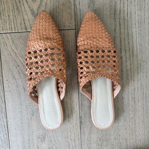 Freda Salvador Woven Tan Mules